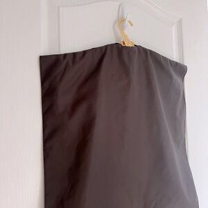 Louis Vuitton Brown Nylon Garment Cover Bag w/ Gold Hanger